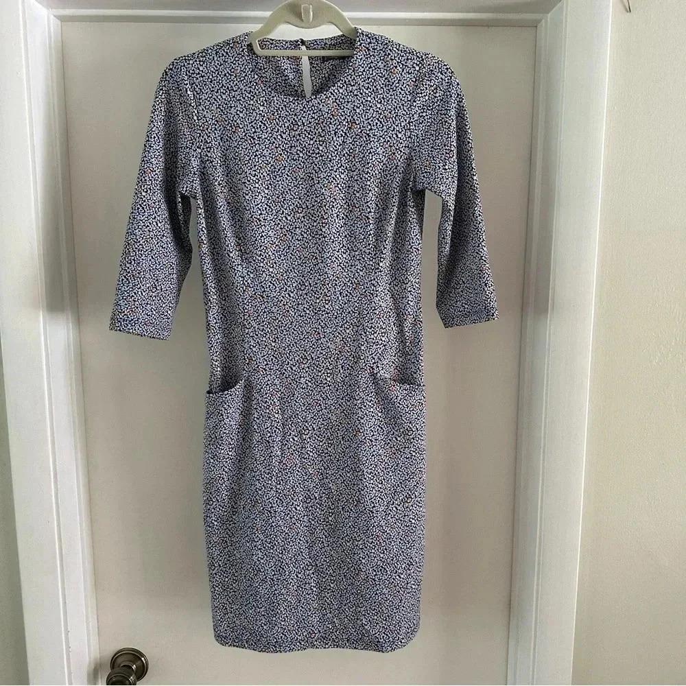 J.Mclaughlin Catalyst Catalina Cloth Sheath Dress Pockets XS‎